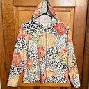 Studio Works  Cotton Mixed Print Summer Hoodie MEDIUM Photo 0