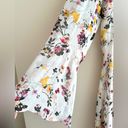 Sam Edelman White Dream Lined Floral Garden Bell Sleeve Dress, Size 10 Photo 2