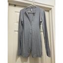 SKIMS 2X Soft Lounge Button Up Henley Onesie Romper in Heather Gray NWT Photo 8