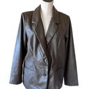 BCBGeneration NWT  Faux Leather Boyfriend Blazer In Dark Olive Photo 1