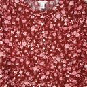 Caslon Shirred Popover Top Coral Bell Floral Rust/Wine Small NWT Casual Blouse Photo 2