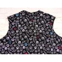 Modcloth  Seashell Linen Blend Button Sleeveless Top Womens 2X Black Tie Sample Photo 10