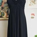 Oleg Cassini Black Ruffle Cocktail Dress Sweetheart Neckline size 8 medium Photo 0