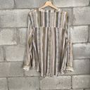 Zac and Rachel  Shirt Women 2X Brown Stripes Button Down Long Sleeve Casual Classic Photo 10