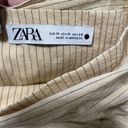 ZARA  Womens Mini Skirts Size Medium Yellow Striped Pareo Wrap Bows Zipper​ Photo 7