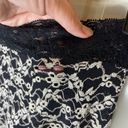 CAbi  Skirt Black White Elastic Lace Floral Embroidered Size S Small Stretch Photo 6