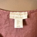 Cynthia Rowley Linen Sleeveless Tiered Babydoll Peplum Tank Top Red Pink Small Photo 2