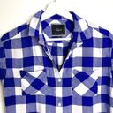 Rails  Cap Sleeve Blue White Check Button Shirt Size XS Photo 7