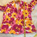 Joan Rivers Vintage  Vibrant Floral Blazer Jacket Women’s Size 12 Pink Yellow Photo 9