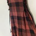 Anthropologie ‎ Ett Twa Jumpsuit 4 Petite Wide Leg Red Black Check Lace Up Sides Photo 10