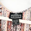 Angie  Womens Boho Chic Mixed Print Bell Sleeve Woven Tunic Dress Size 2X Photo 4