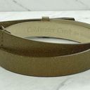 Coldwater Creek  Gold Genuine Leather Hook Buckle Belt Size Small S Medium M Photo 3