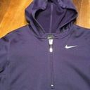 Nike Women  LS Purple Hood Sweatshirt 1/4 Zip Sz XS Photo 0