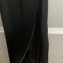 Naked Wardrobe Black Satin Maxi Skirt with Side Slit Small Photo 3