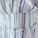 Rails  Smocked Waist Mini Dress Striped Linen Blend Size L New with Tag Photo 9