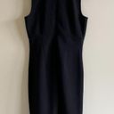 Loft Ann Taylor  Faux Pearl Collar Black Dress Womens Size 4 Sleeveless Work Photo 4