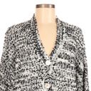 Andrew Marc Marc New York  Confetti Cardigan Black White Button Women’s Medium M Photo 2