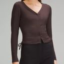 Lululemon  Espresso Side-Cinch Ribbed Cardigan NWOT Photo 4