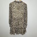 Divided  H&M Leopard Print Dress Women's Fit and Flare Tan Size 4 Long Sleeve Tan Photo 4