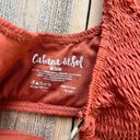 Cabana Del Sol  Smocked Terracotta Orange Bikini Top size M Medium Padded Photo 2