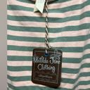 Matilda Jane  NWT Off the Grid Tee Women's xl Long Sleeve Pink Green Stripe Top Photo 4