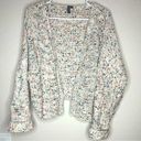 The Moon  & Madison Women Size M Multi Colored Open Front Boxy Cropped Cardigan Photo 0