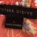 Cynthia Steffe NWT  Women Cap Sleeve Orange, Floral blouse Photo 7