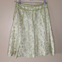 Ann Taylor 100% Silk Floral Box Pleat Skirt.  Very good preowned condition  Side button closure  Perfect for Easter, Spring and Summer Sz 0 Photo 1