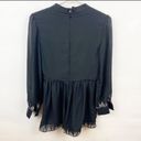 House of Harlow  Size Small Black Hendrix Shorts One Piece Long Sleeve Romper Photo 6