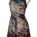 Hunter Bell  New York Black Metallic Paint Splatter Fit & Flare Mini Dress, Sz 2 Photo 6