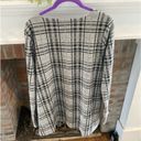 J.Jill 𝅺 Grey Thick Plaid Sweater size Medium Like New Photo 2