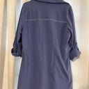 Chico's  Zenergy Jacket 1/4 Snap Womens Periwinkle Blue Roll Tab Sleeve Po… Photo 4