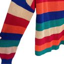 Umgee  Women’s Colorful Colorblock Crewneck Sweater Size Large Photo 4