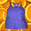 New Balance New‎ Balance Lightning Dry Blue and Black Striped Tank Photo 2