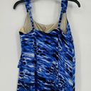 MiracleSuit  Lynx Lazuli Dazzle Tankini Top Blue Leopard Size 8 Animal Print Photo 2