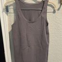 Athleta  Ribbed Seamless Tank Top Womens Perforated Stretch Gray Size Medium Photo 0