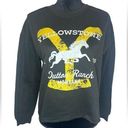 NWT YELLOWSTONE DUTTON RANCH TV SHOW SWEATER CROPPED WOMENS SIZE SMALL Black Photo 0