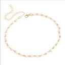 White And Gold Beaded Choker Photo 2