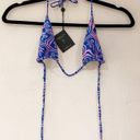 Skatie  Swim Hermosa Triangle Bikini Top in Purple Pink Small NWT Photo 1