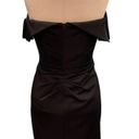 Faviana  Off-the-Shoulder Plunging Cocktail Mini Dress Black Size 6  NWT Photo 2