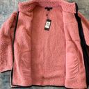 Tommy Hilfiger  Pink Faux Fur Fleece Full Zip Mock Neck Jacket Size 1X Photo 4