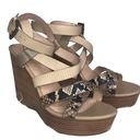 ALDO  Snake Skin Wrapped Sandal Wedges 40 / 9 Photo 0