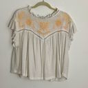 Free People  white flowy top with beaded detail Photo 0