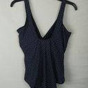 MiracleSuit  One Piece Swimsuit Polka Dot Ruched Wrap Bathing Suit Size 12DD Photo 6