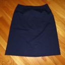 Pendleton Classic  navy skirt  1 1/2 " waistband back zip 12 Perfect Photo 0