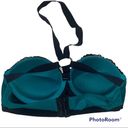 Frederick's of Hollywood NWT Frederick’s of Hollywood Green Lace Halter Harness Padded Push-up Bra Photo 3