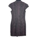 MM.LaFleur  Stretch Bodycon Purple Tweed Cap Sleeve V-neck Dress Size 8 Photo 1