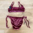 Topshop  - Velvet Bikini in Wine Red Photo 2