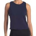 Splendid  Small Navy Crop Tank Side Snap Buttons Sporty Summer NWT Photo 2