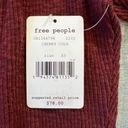 Free People NWT!  Oversized OG Long Sleeve Top in Cherry Cola XS Photo 5